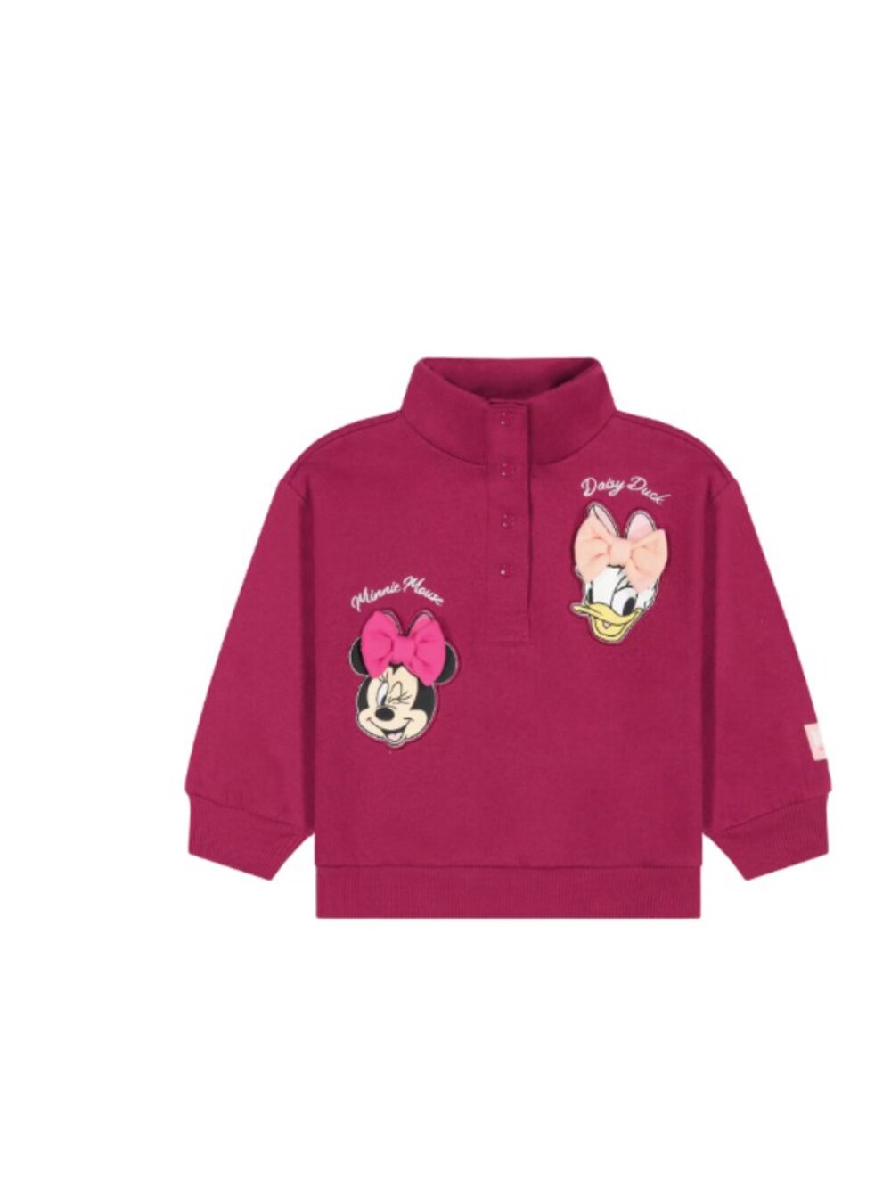 Minnie Mouse Toddler Girls Quarter Snap Fleece Pullover Burgundy
